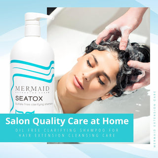 SEATOX Clarifying Shampoo for Extensions, Sulfate Free 32oz